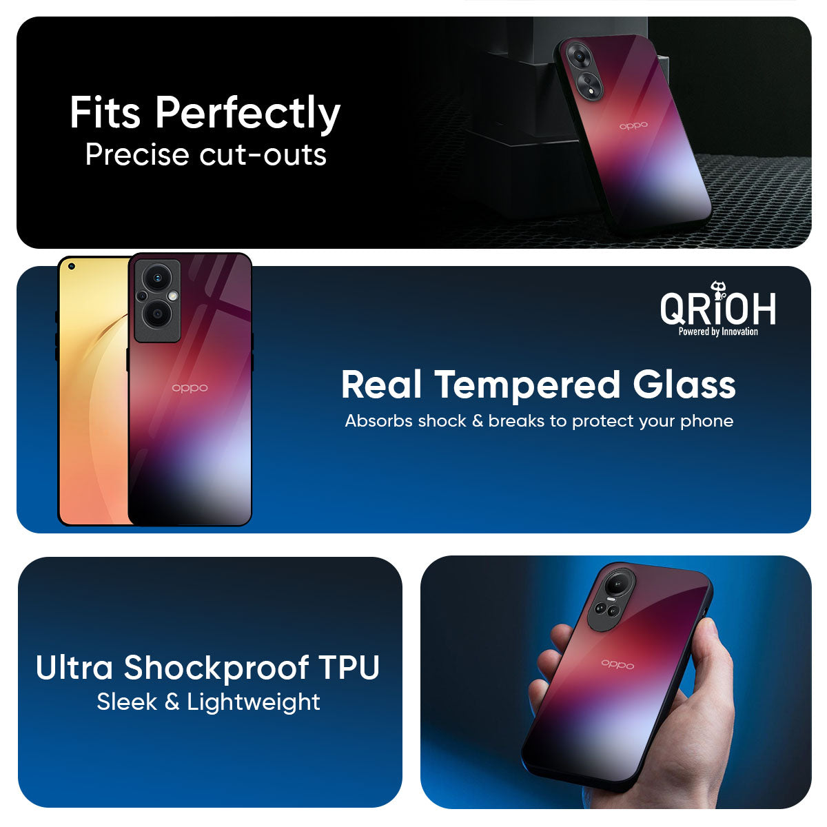 Gaussian Red Glass Case for Oppo K13 Turbo Pro 5G