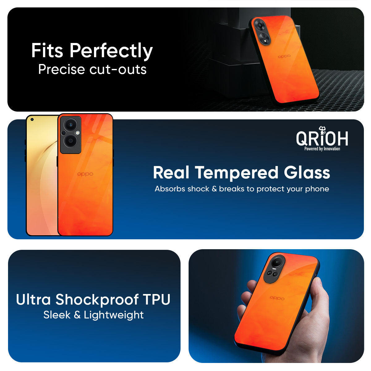 Tangy Orange Glass Case for Oppo K13 Turbo Pro 5G