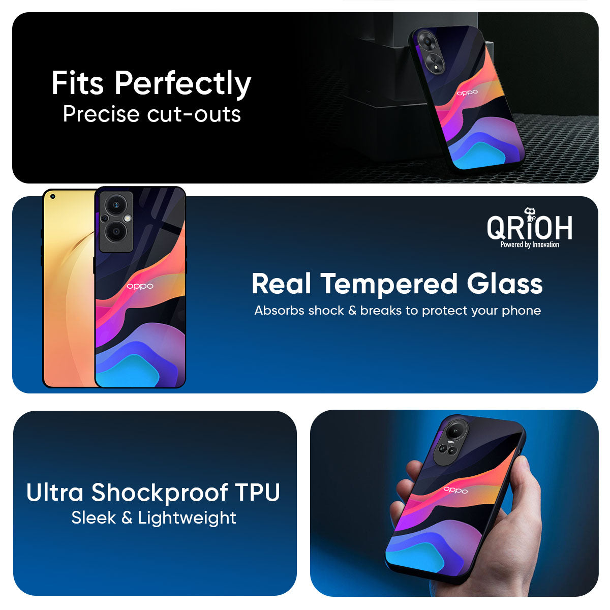 Colorful Fluid Glass Case for Oppo K13 Turbo Pro 5G