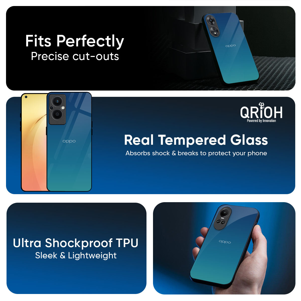 Celestial Blue Glass Case For Oppo K13 Turbo Pro 5G
