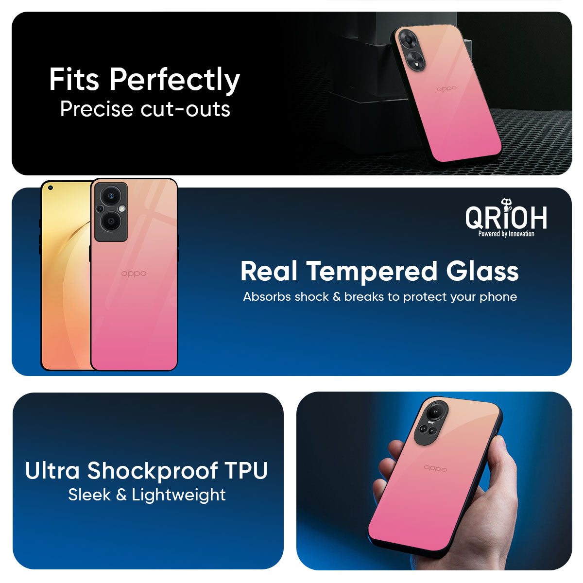 Pastel Pink Gradient Glass Case For Oppo K13 Turbo Pro 5G