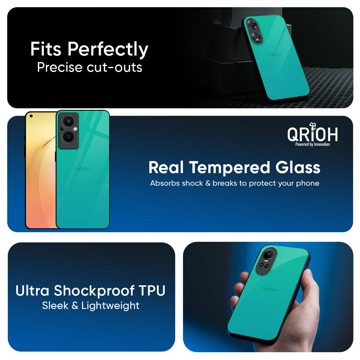 Cuba Blue Glass Case For Oppo K13 Turbo Pro 5G