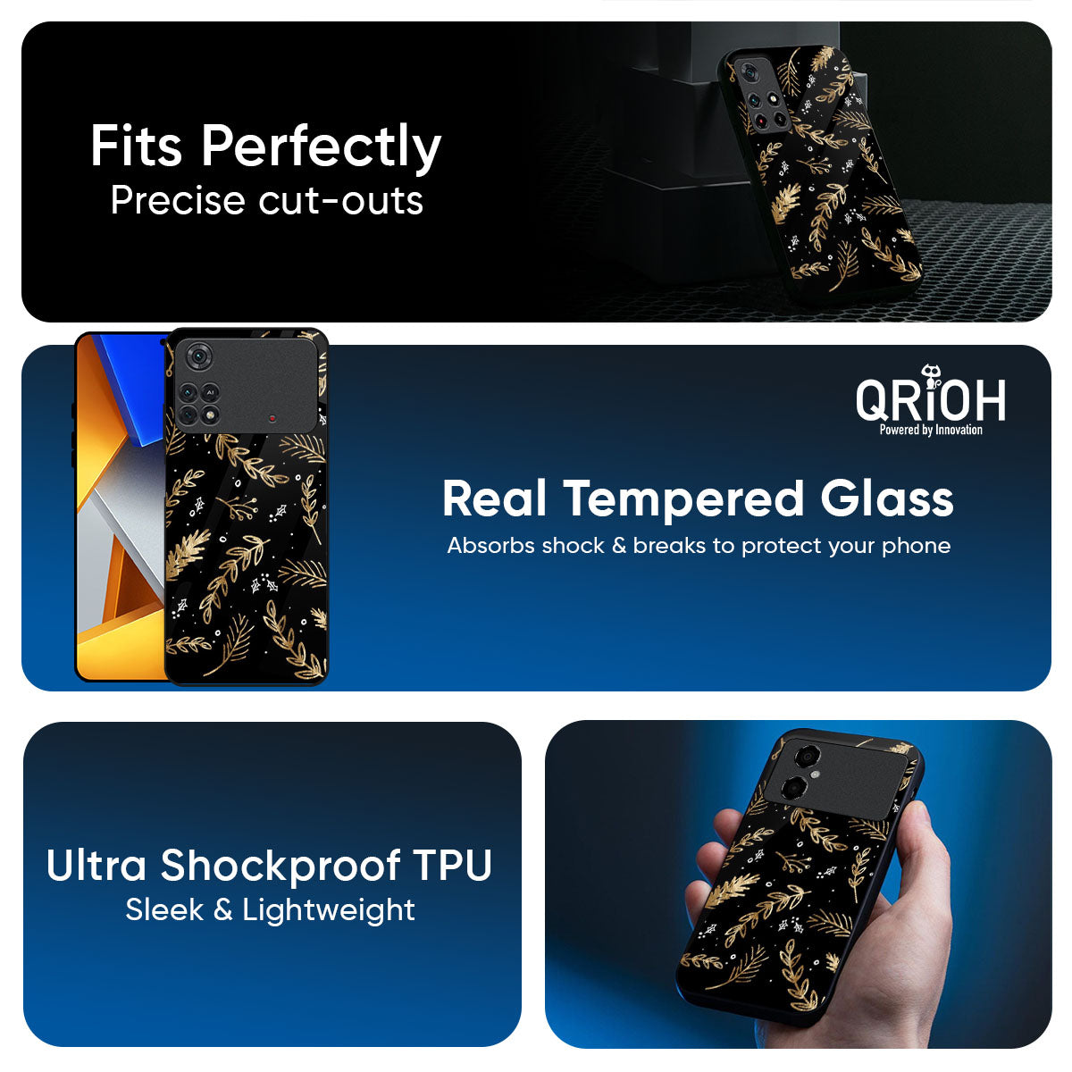 Autumn Leaves Glass Case for Poco X8 Pro max 5G