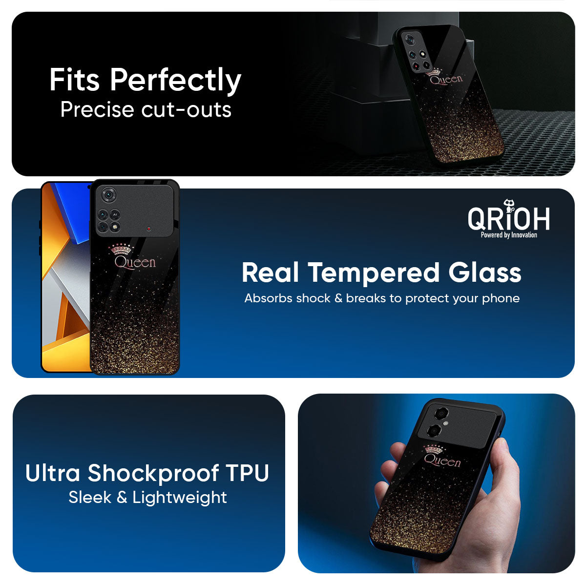 I Am The Queen Glass Case for Poco X7 5G