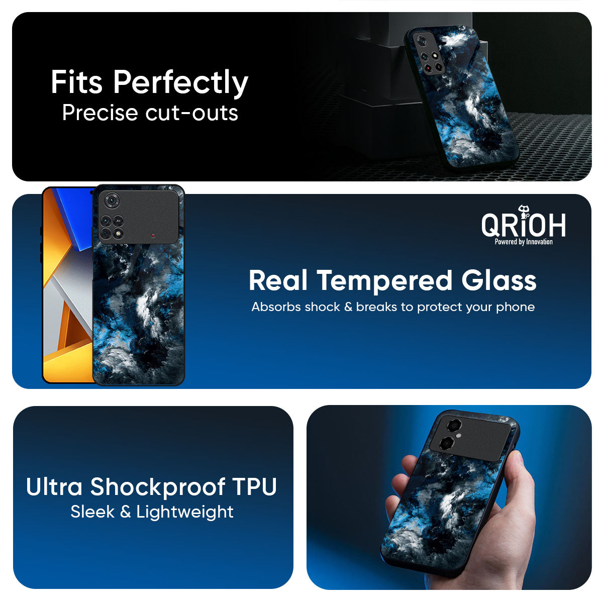 Cloudy Dust Glass Case for Poco X8 Pro max 5G