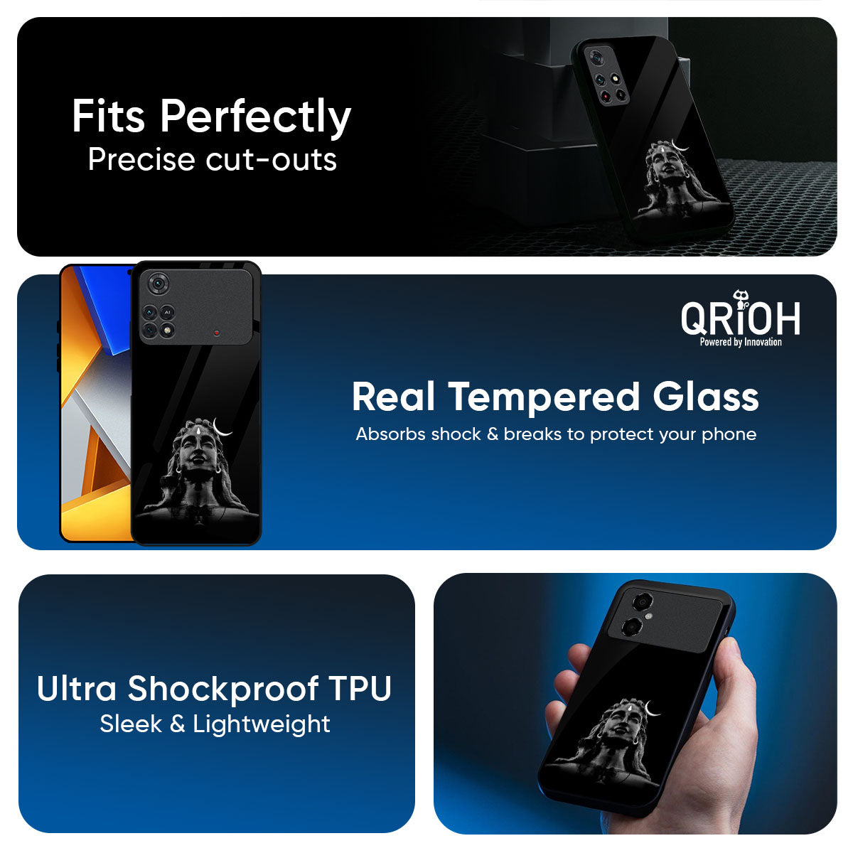 Adiyogi Glass Case for Poco F6 5G