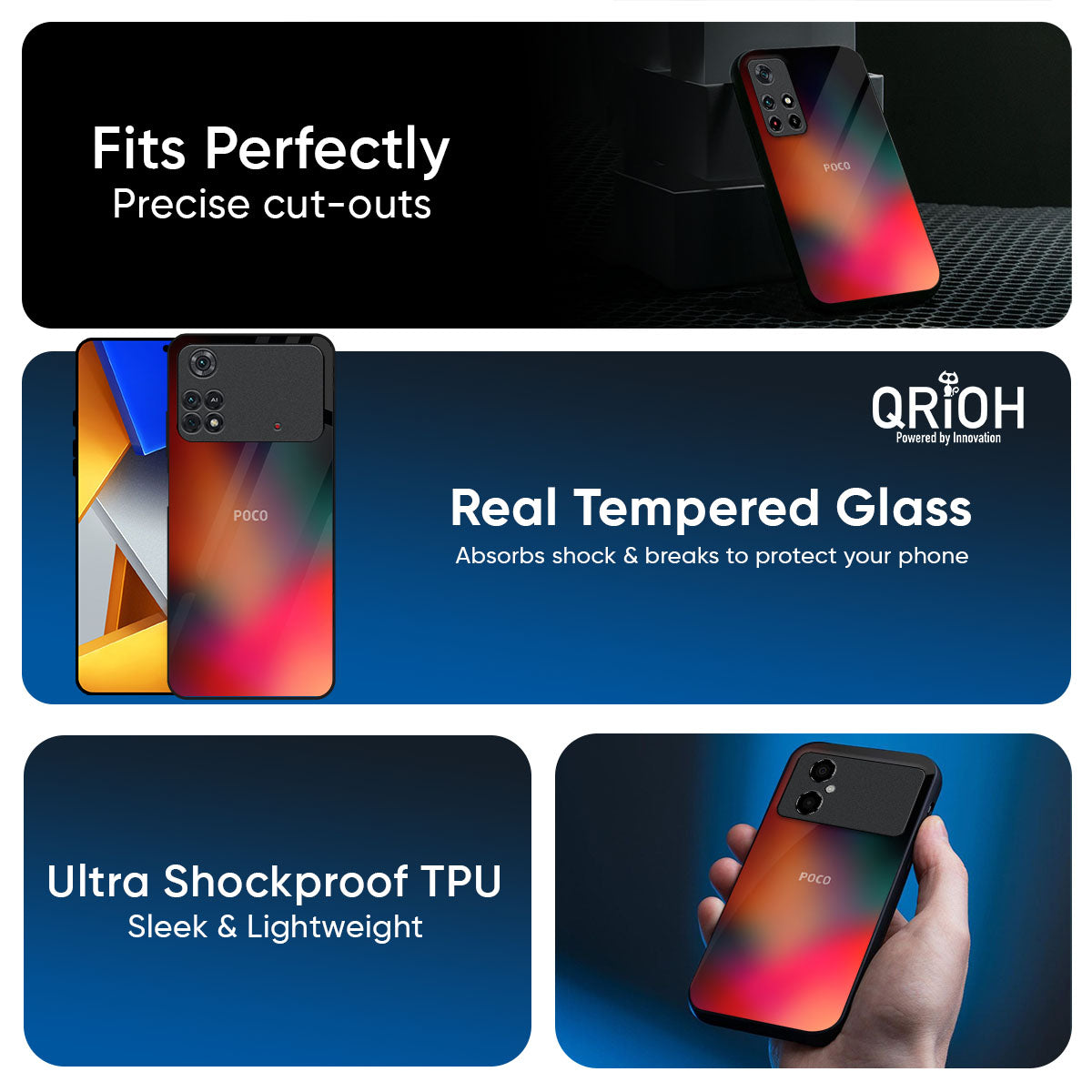 Playful Gradient Glass Case for Poco X7 Pro 5G