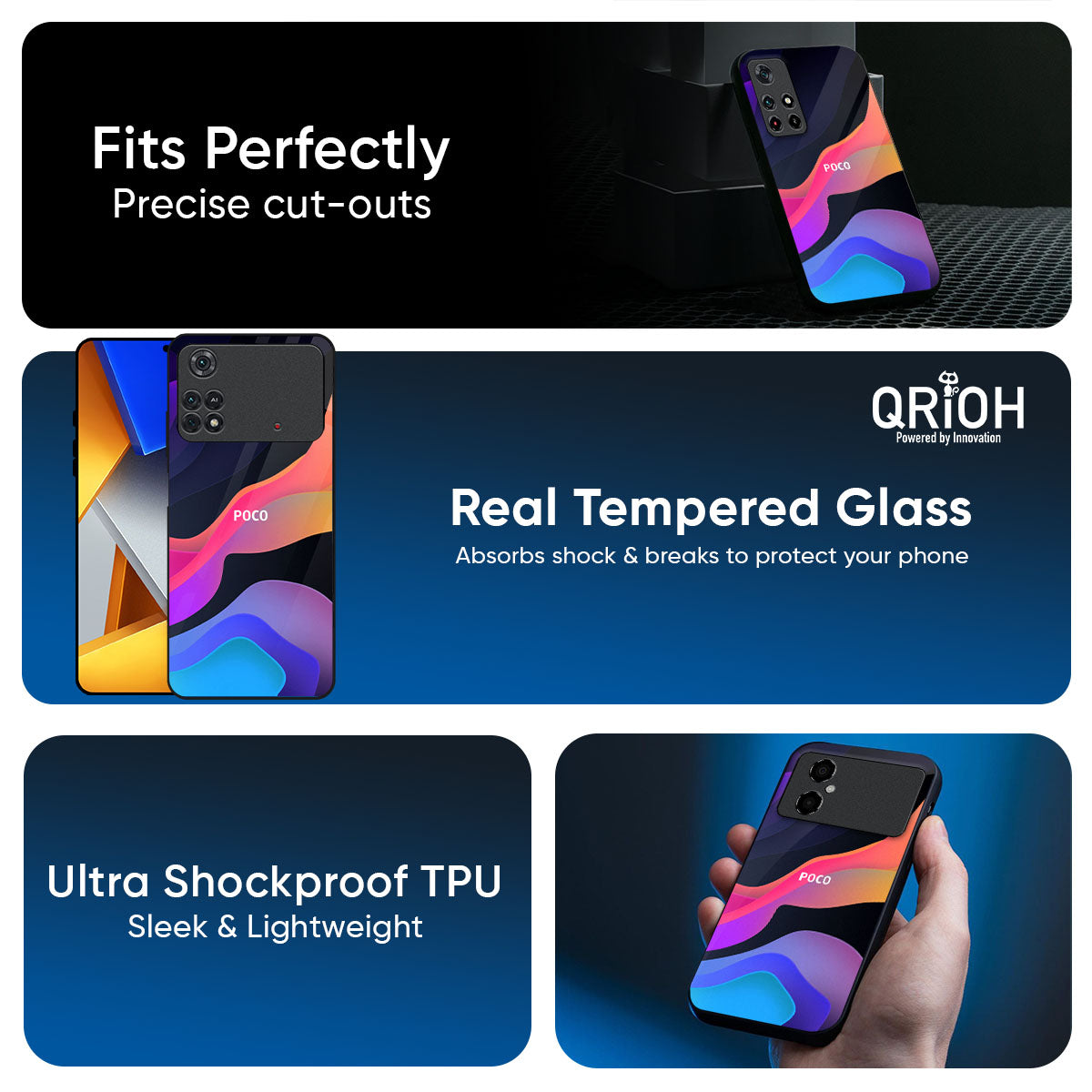 Colorful Fluid Glass Case for Poco X8 Pro 5G