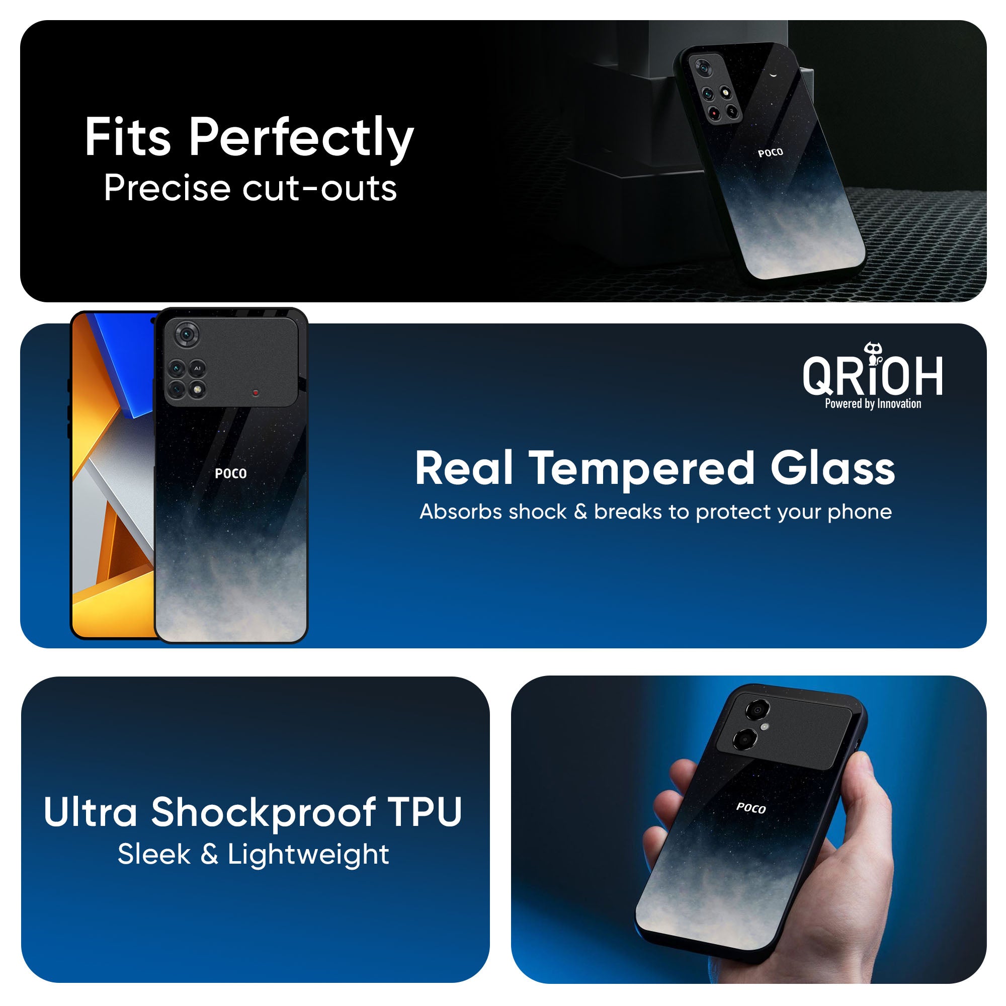 Aesthetic Sky Glass Case for Poco X7 5G