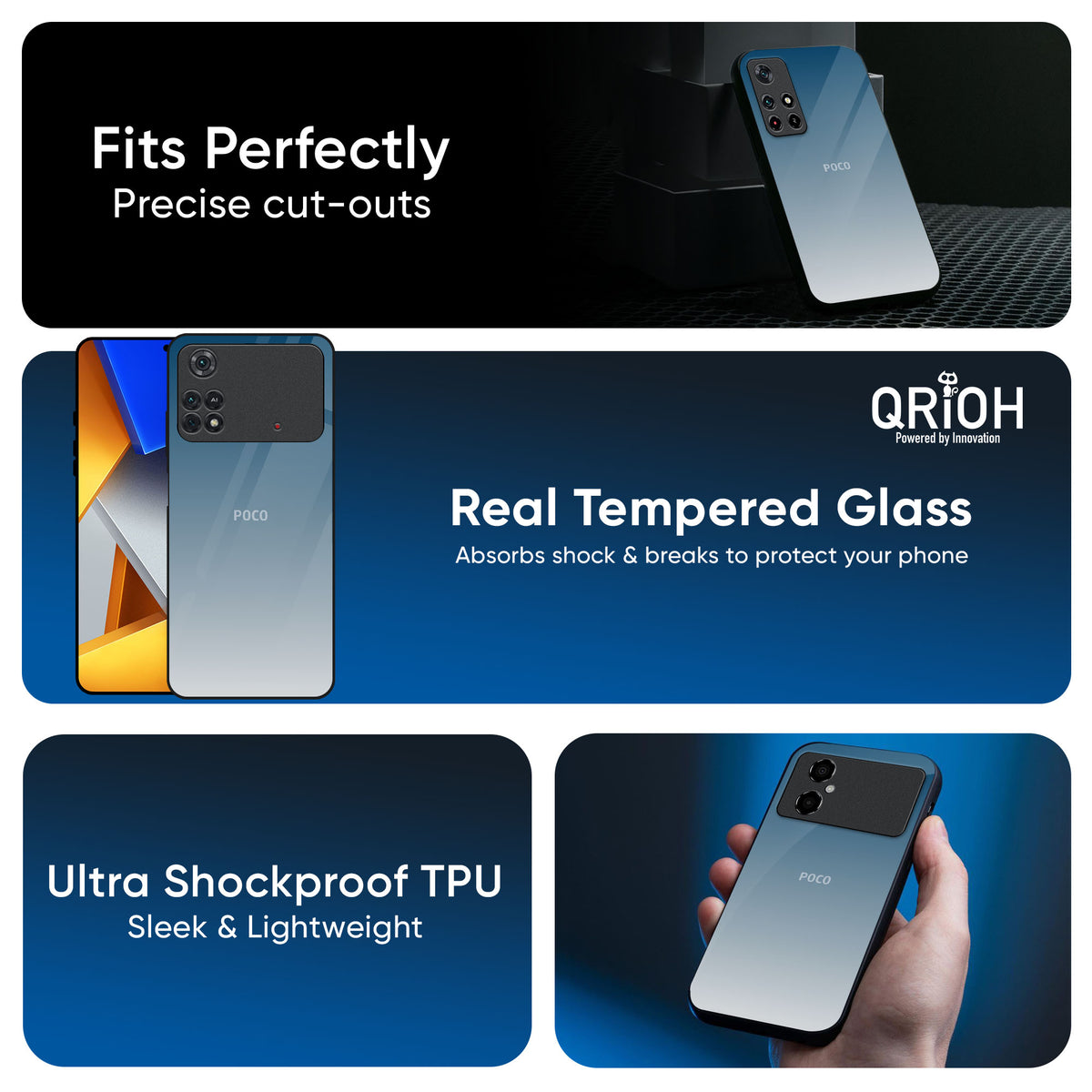 Deep Sea Space Glass Case for Poco X7 5G