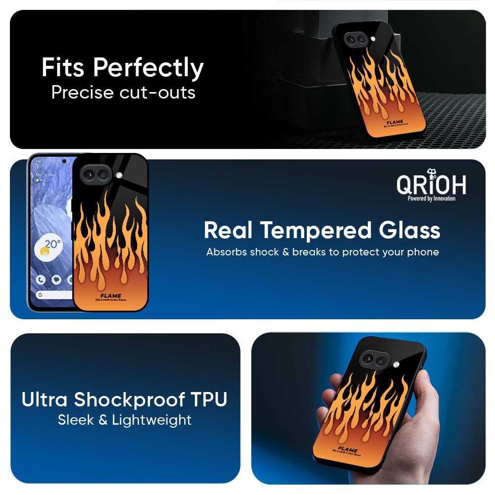 Fire Flame Glass Case for Google Pixel 10A 5G