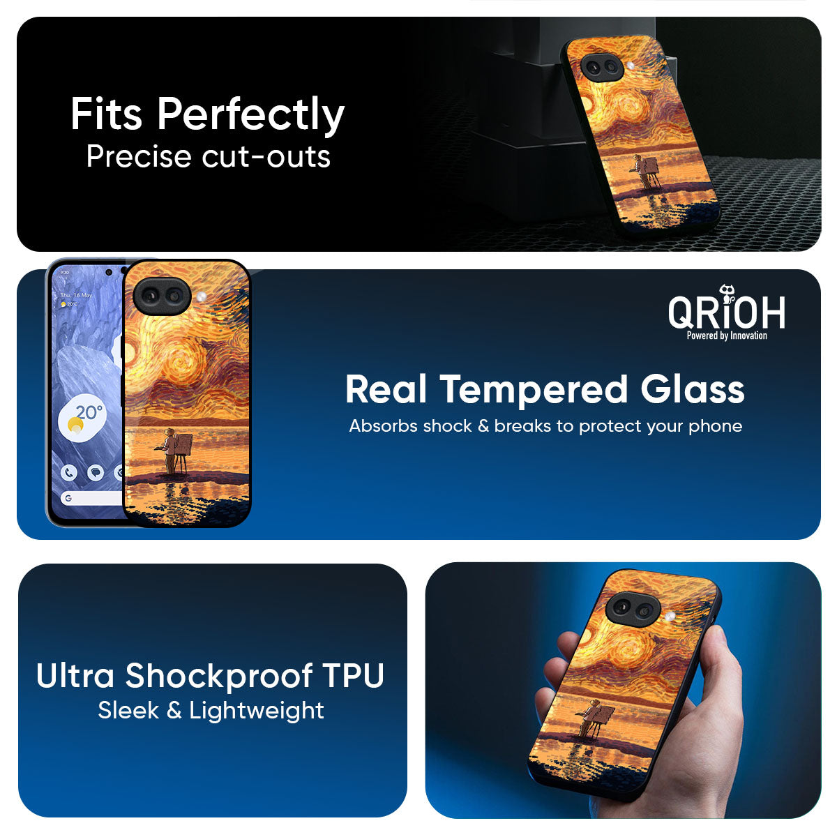 Sunset Vincent Glass Case for Google Pixel 9A