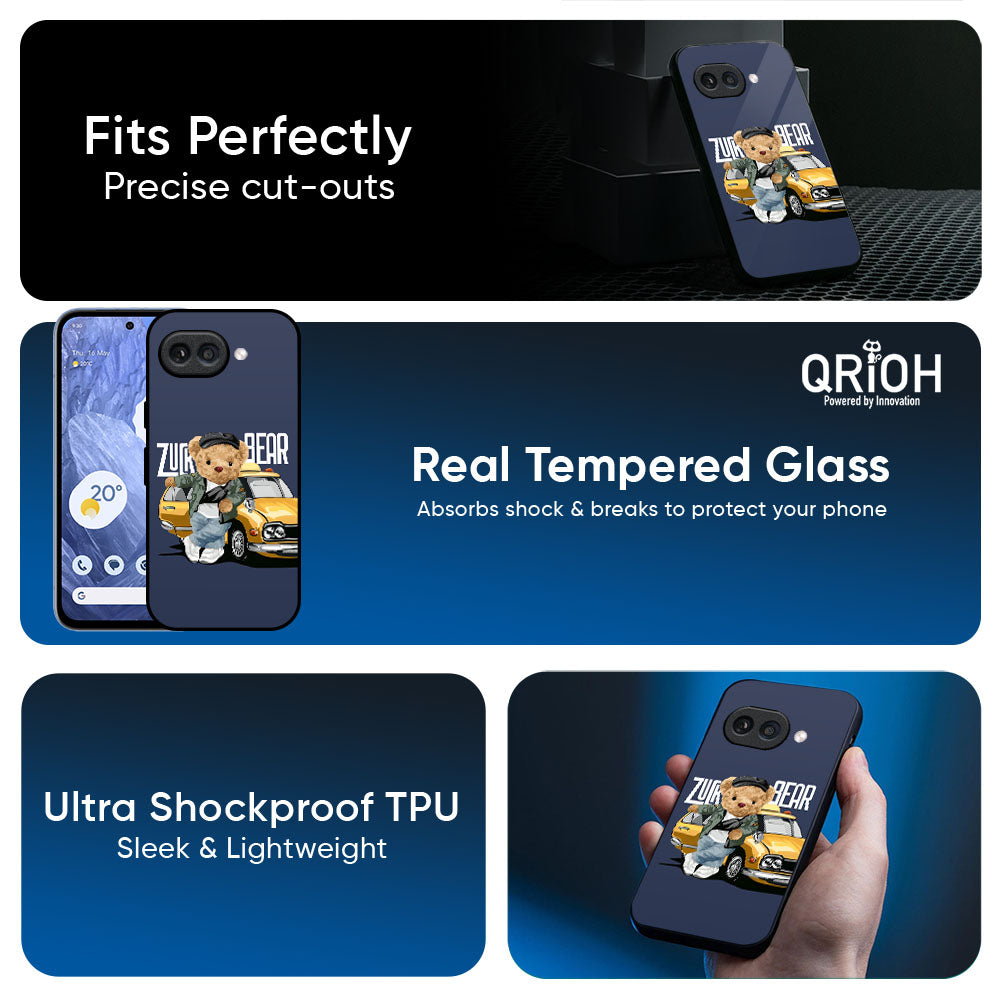 Adventurous Bear Glass Case for Google Pixel 10A 5G