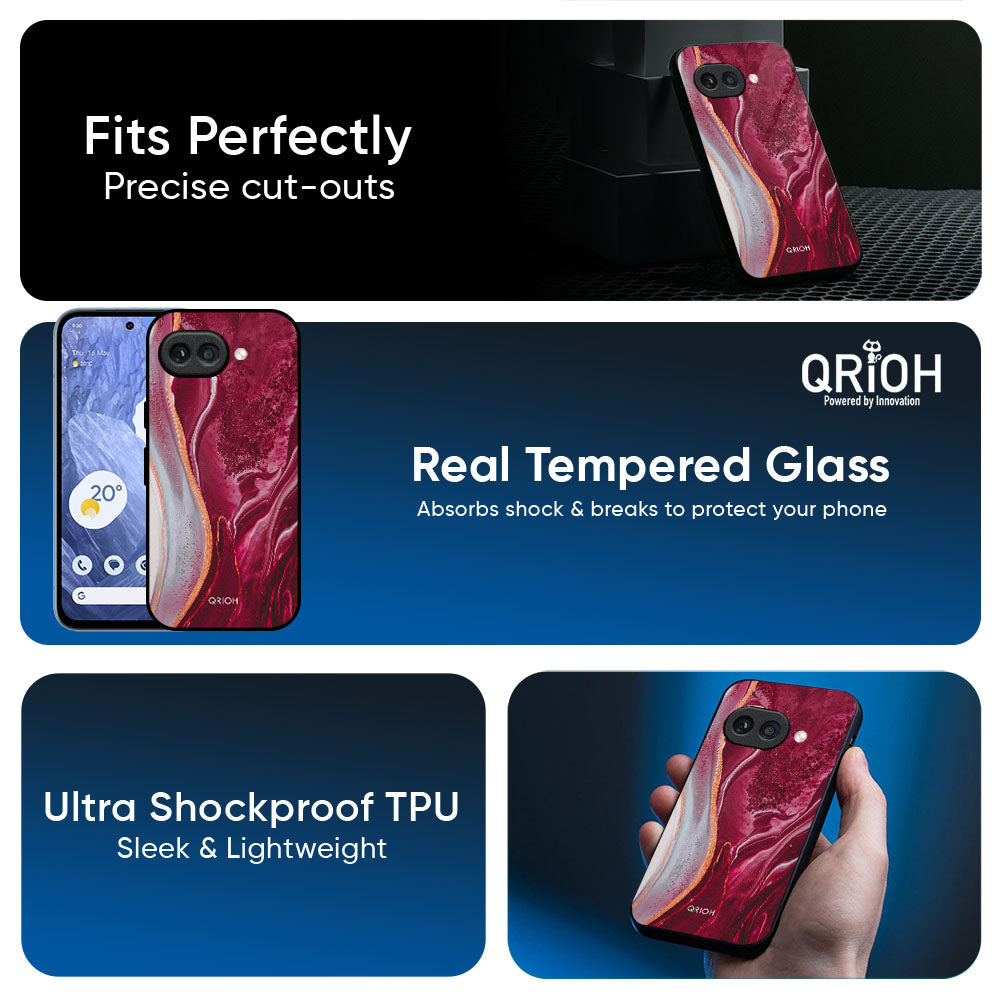 Crimson Ruby Glass Case for Google Pixel 10A 5G