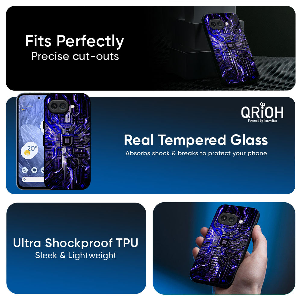 Techno Color Pattern Glass Case For Google Pixel 10A 5G