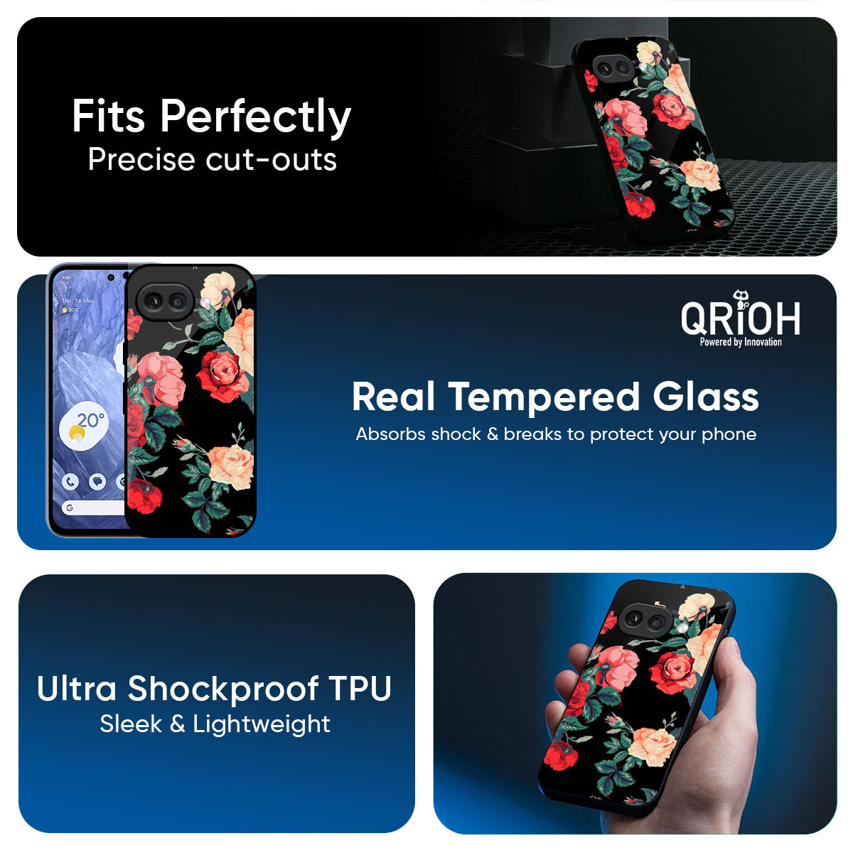 Floral Bunch Glass Case For Google Pixel 9A