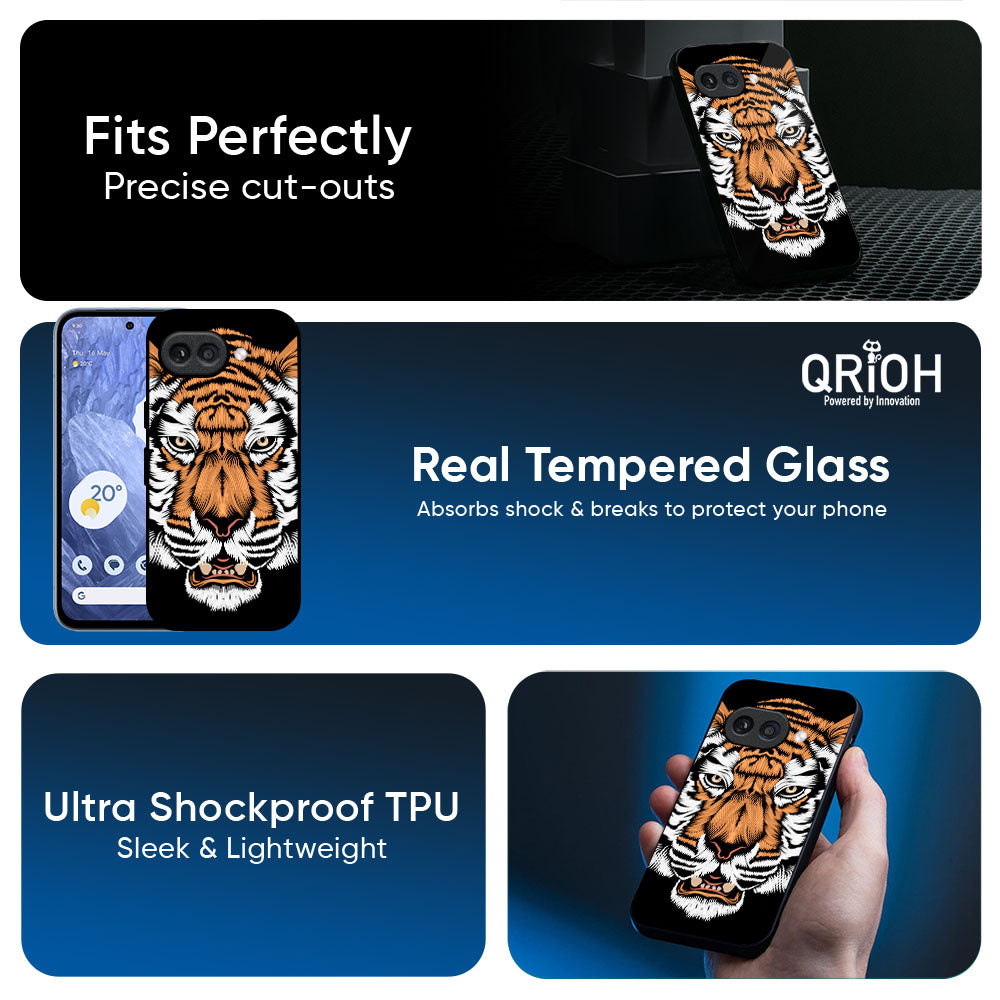 Angry Tiger Glass Case For Google Pixel 10A 5G