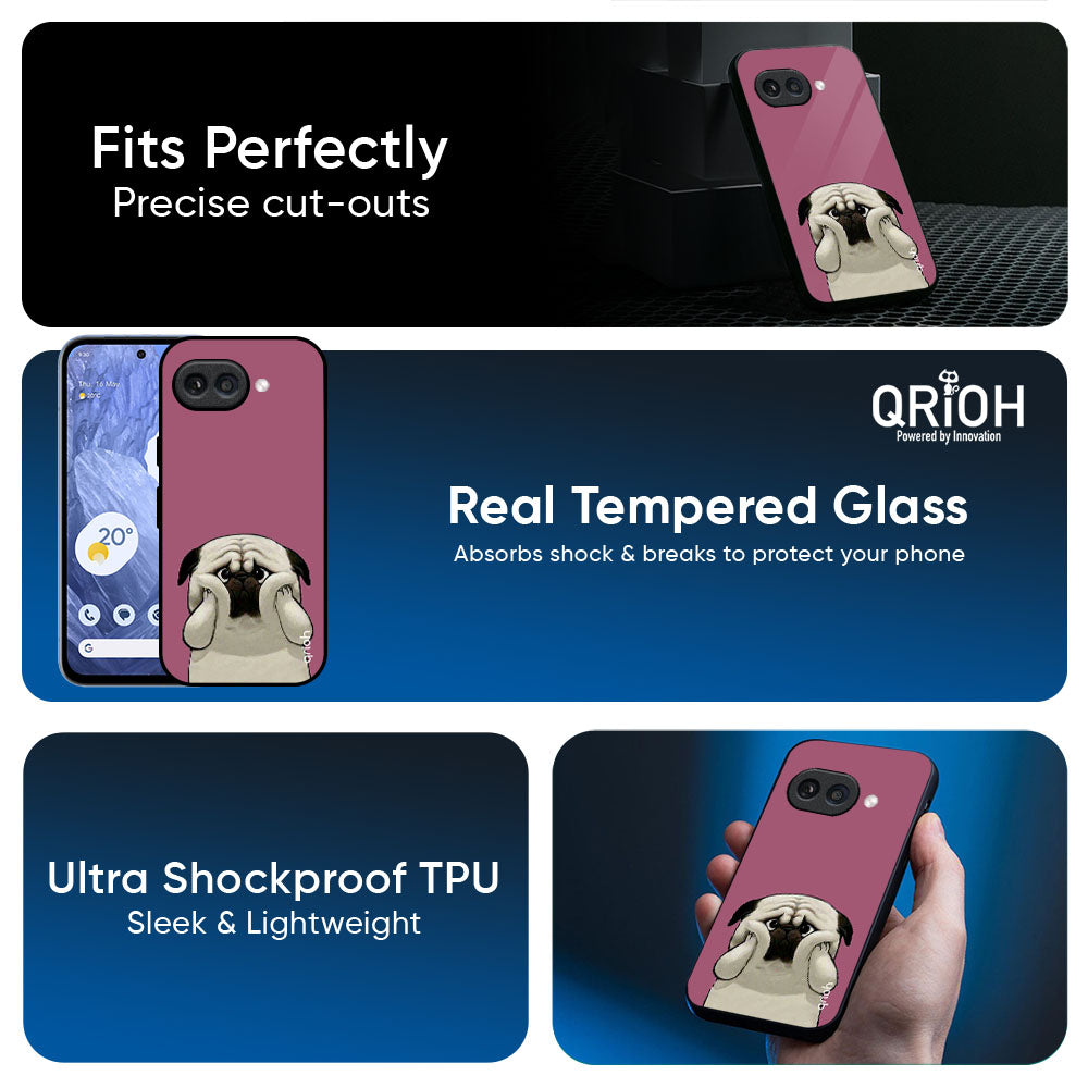 Funny Pug Face Glass Case For Google Pixel 10A 5G