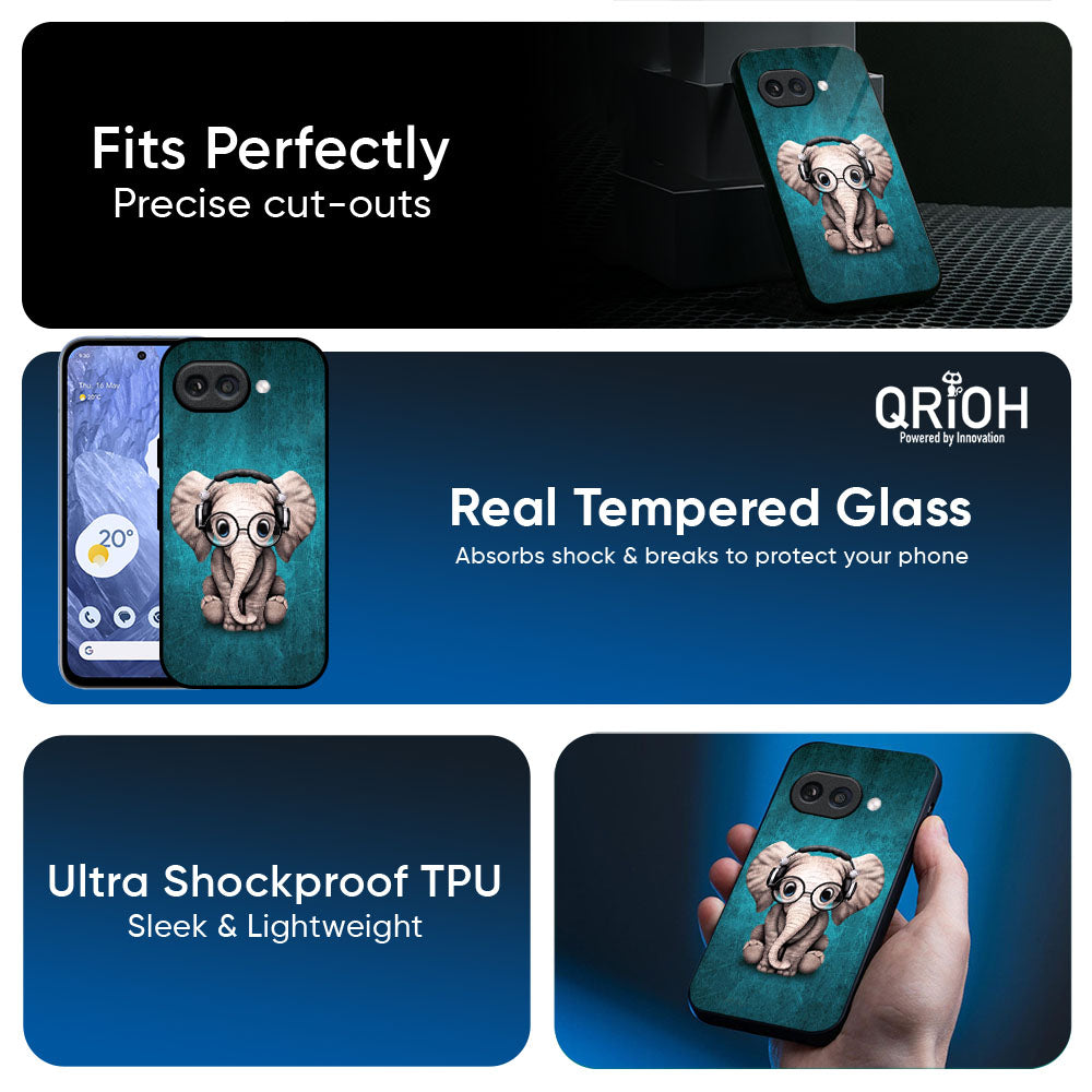 Adorable Baby Elephant Glass Case For Google Pixel 10A 5G