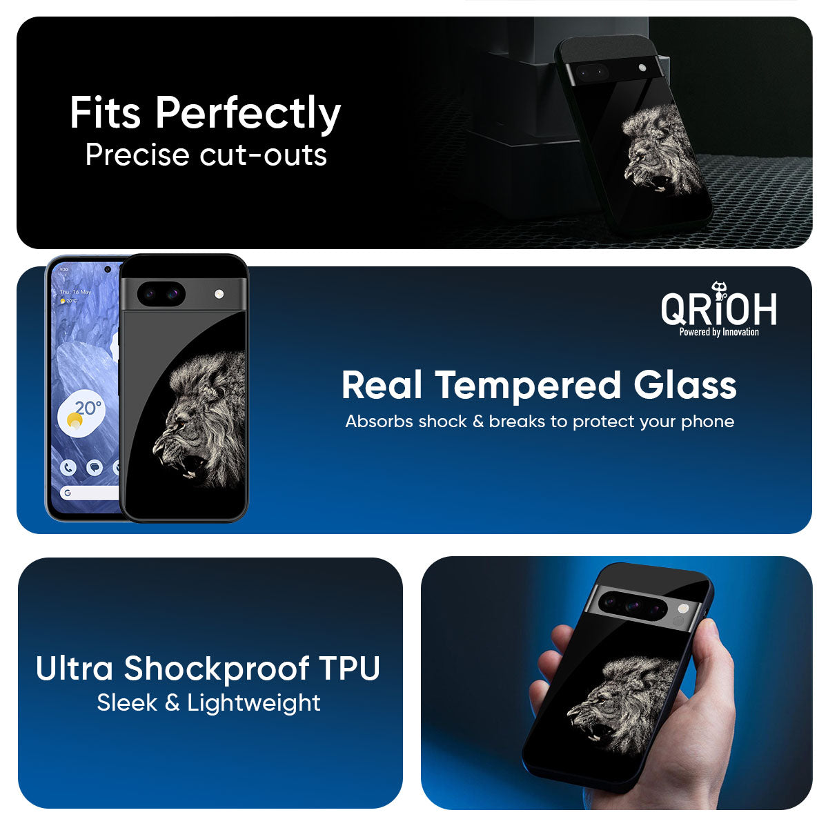 Brave Lion Glass Case for Google Pixel 9 Pro