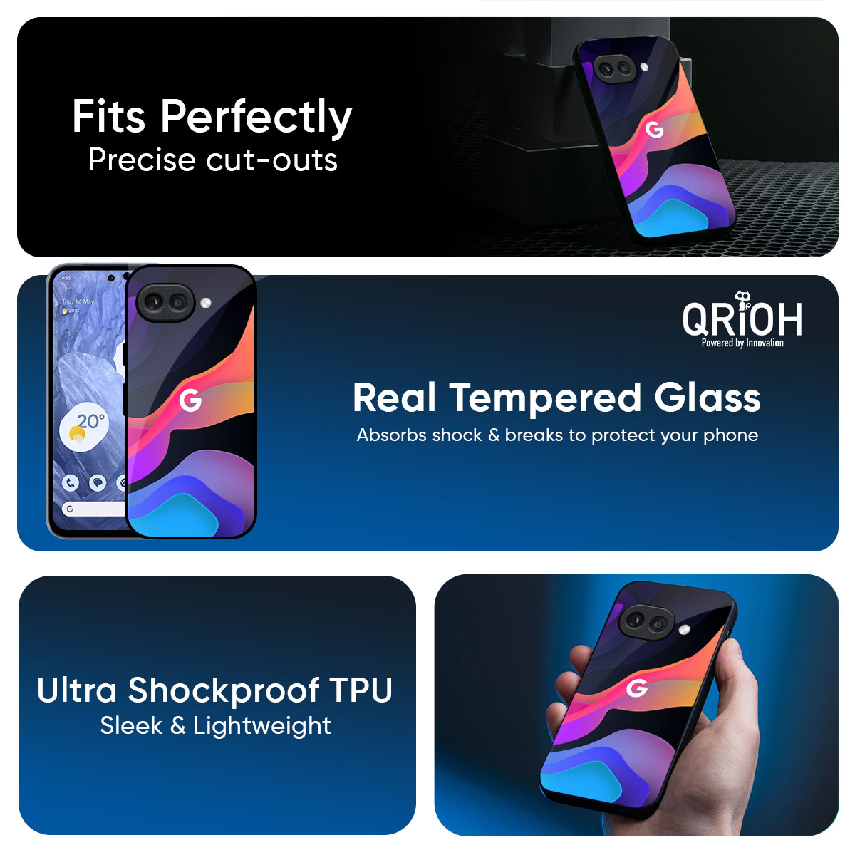 Colorful Fluid Glass Case for Google Pixel 10A 5G