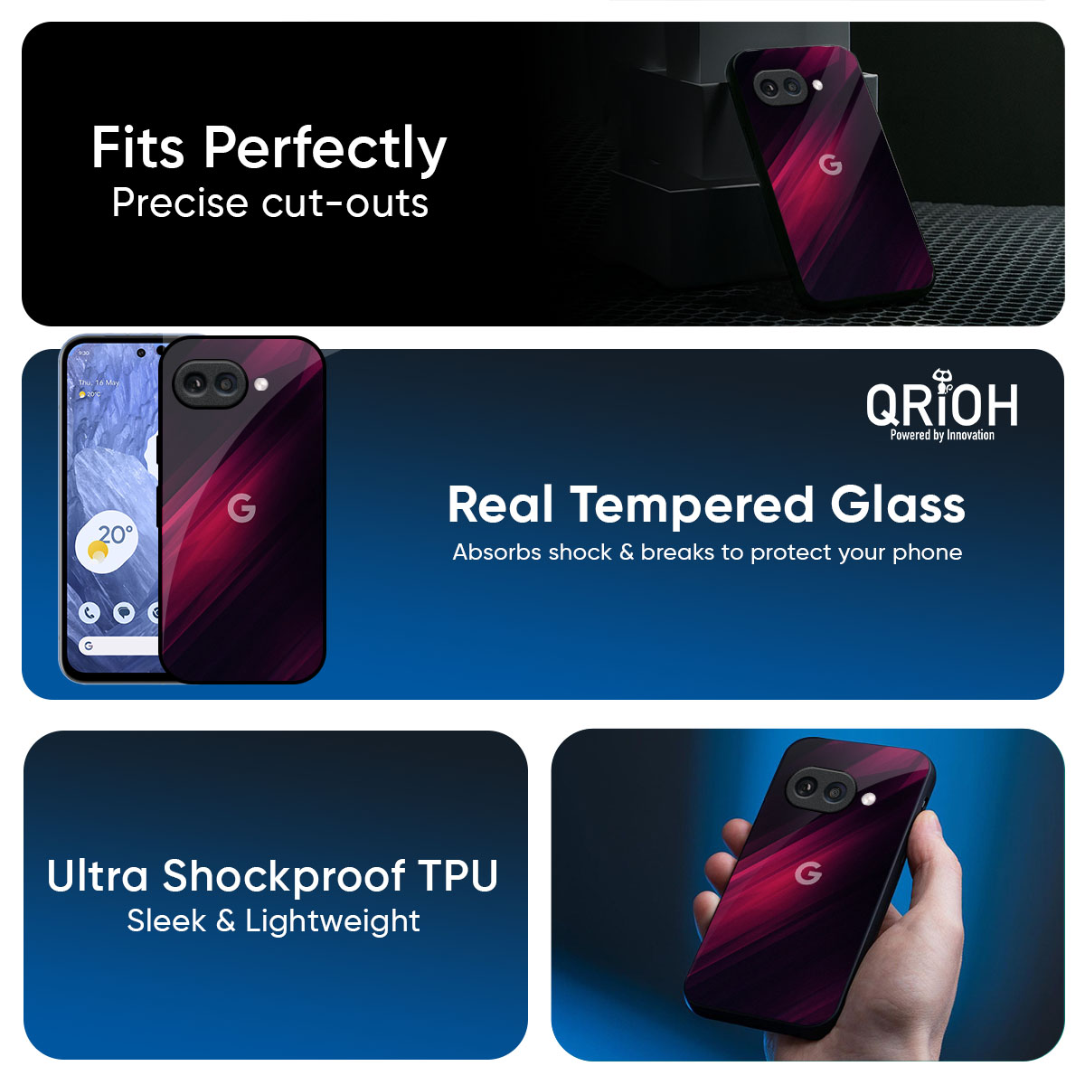 Razor Black Glass Case for Google Pixel 10A 5G