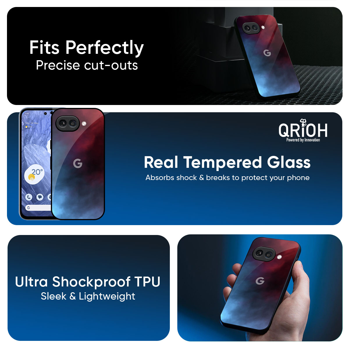 Smokey Watercolor Glass Case for Google Pixel 10A 5G