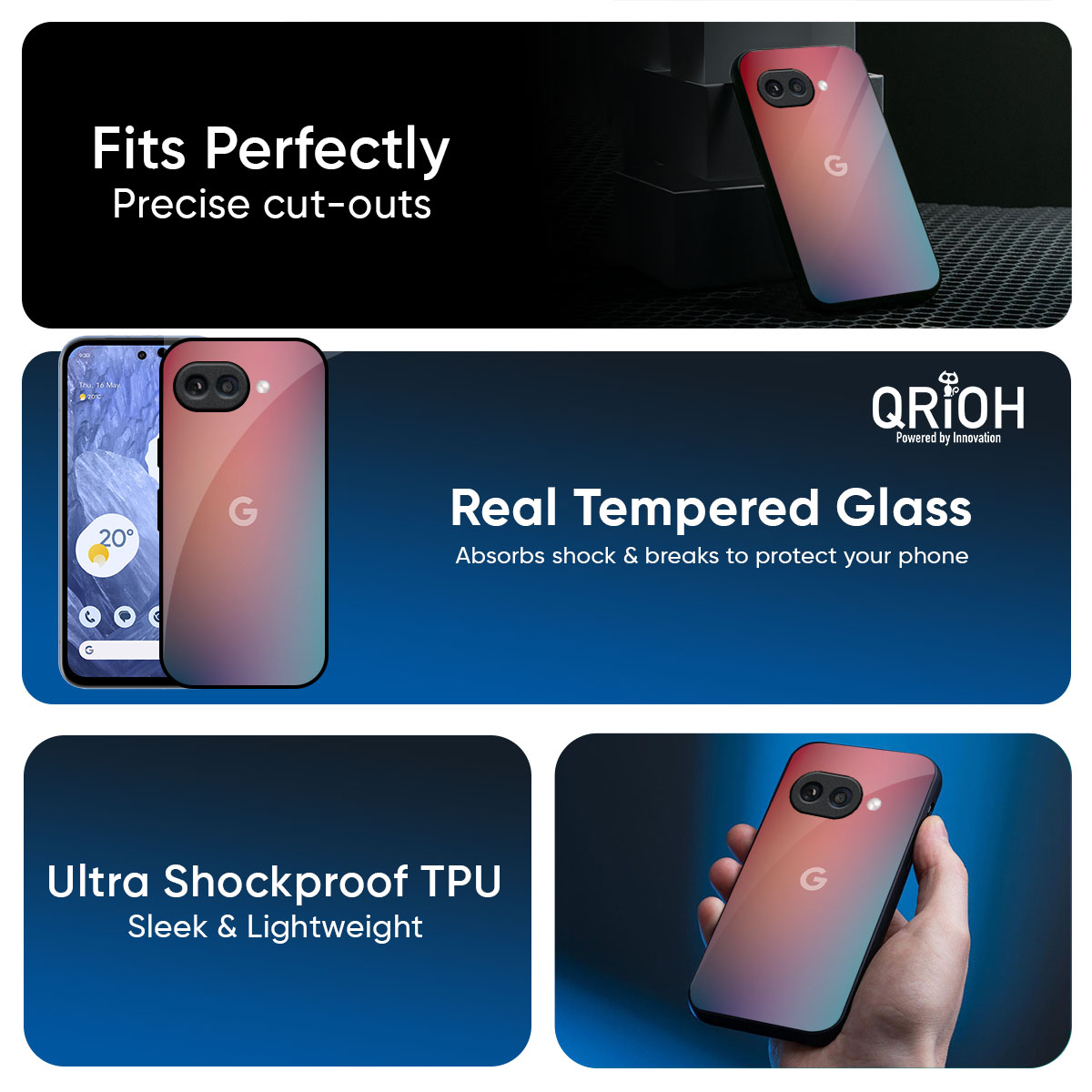 Dusty Multi Gradient Glass Case for Google Pixel 10A 5G