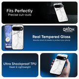 Modern White Marble Glass Case for Google Pixel 10 5G