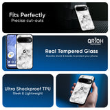 Satin White Marble Glass Case for Google Pixel 10 Pro 5G