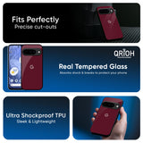 Classic Burgundy Glass Case for Google Pixel 10 5G