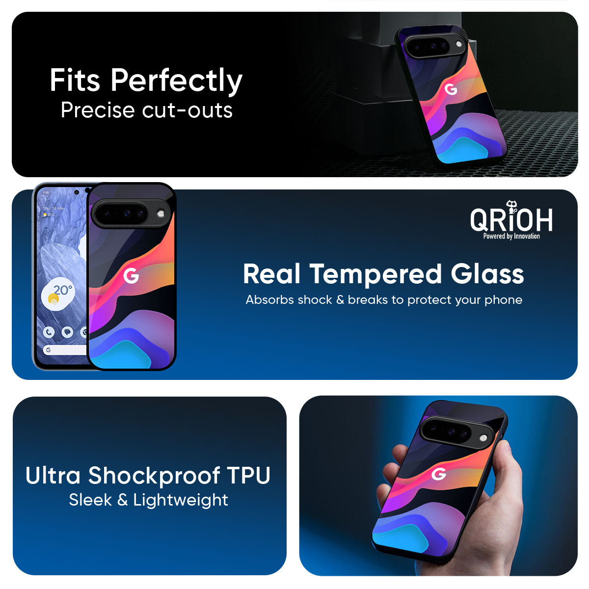 Colorful Fluid Glass Case for Google Pixel 10 Pro 5G