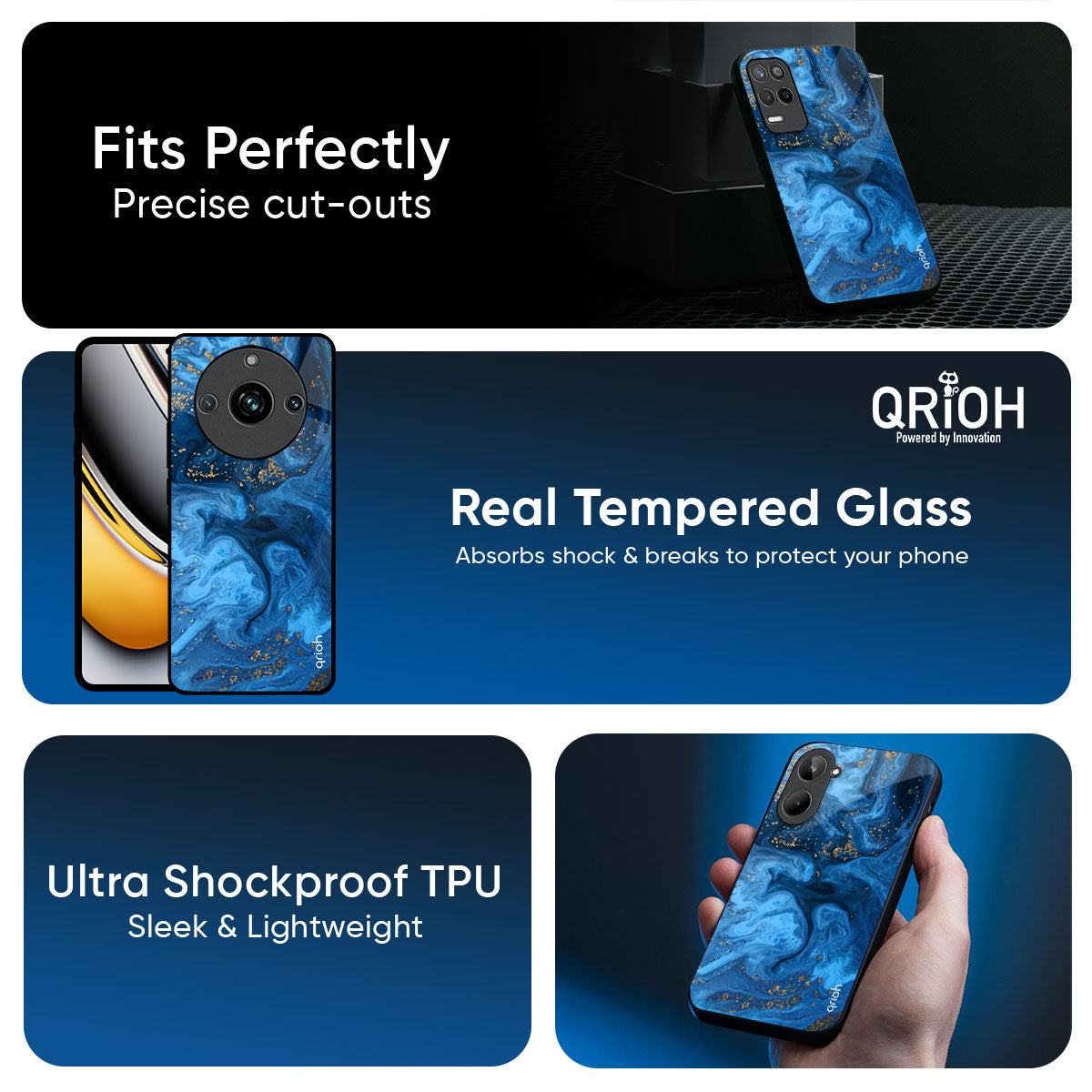 Gold Sprinkle Glass Case for Realme 16 Pro 5G