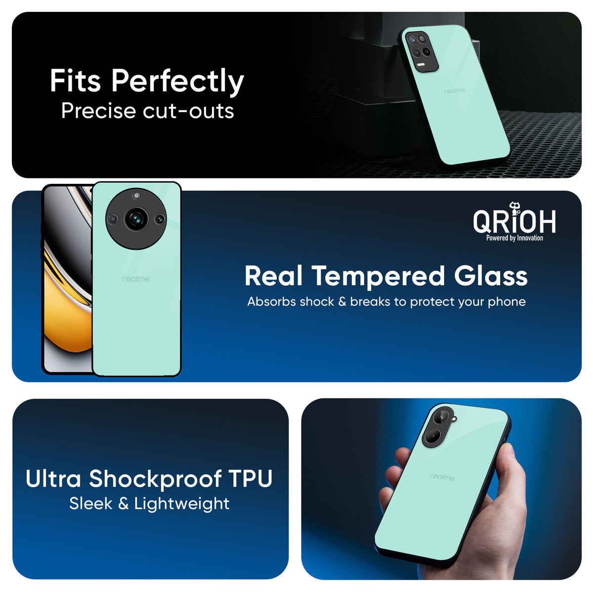 Teal Glass Case for Realme GT8 Pro 5G