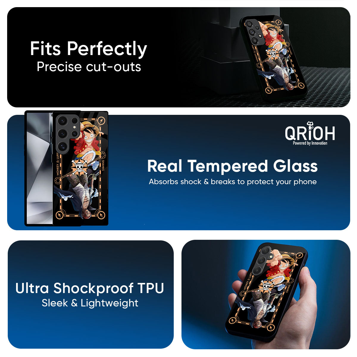 Shanks & Luffy Glass Case for Samsung Galaxy M56 5G