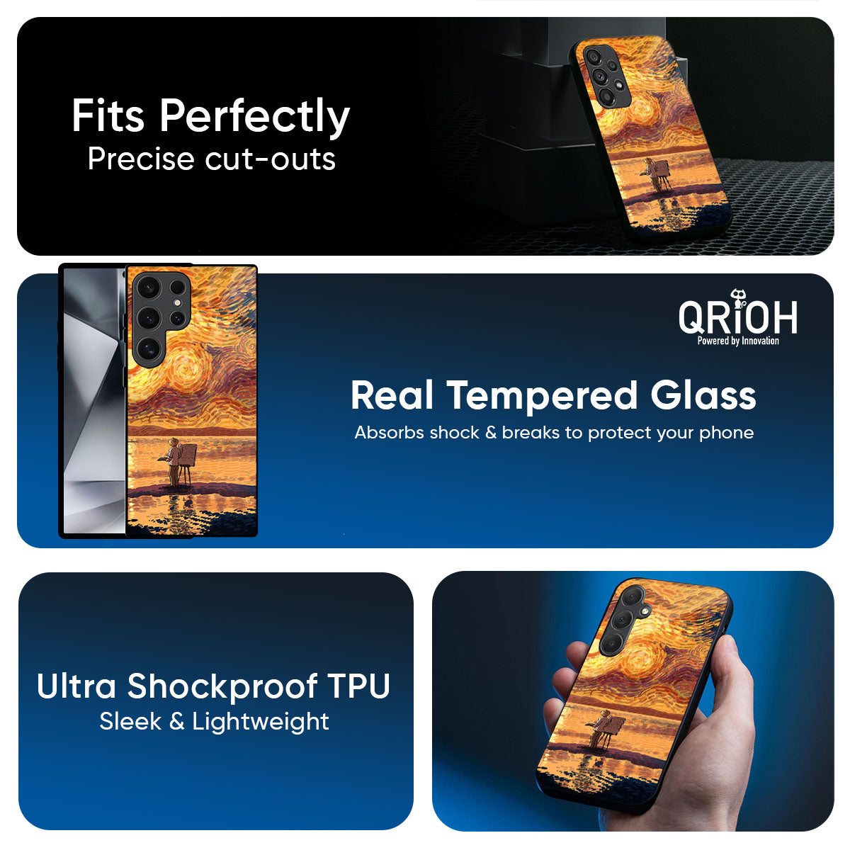 Sunset Vincent Glass Case for Samsung Galaxy M56 5G