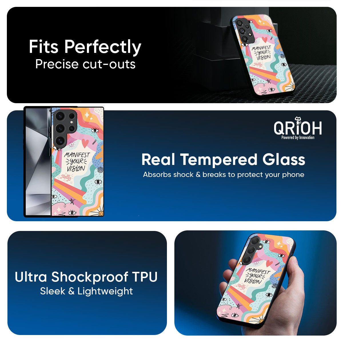 Vision Manifest Glass Case for Samsung Galaxy M56 5G