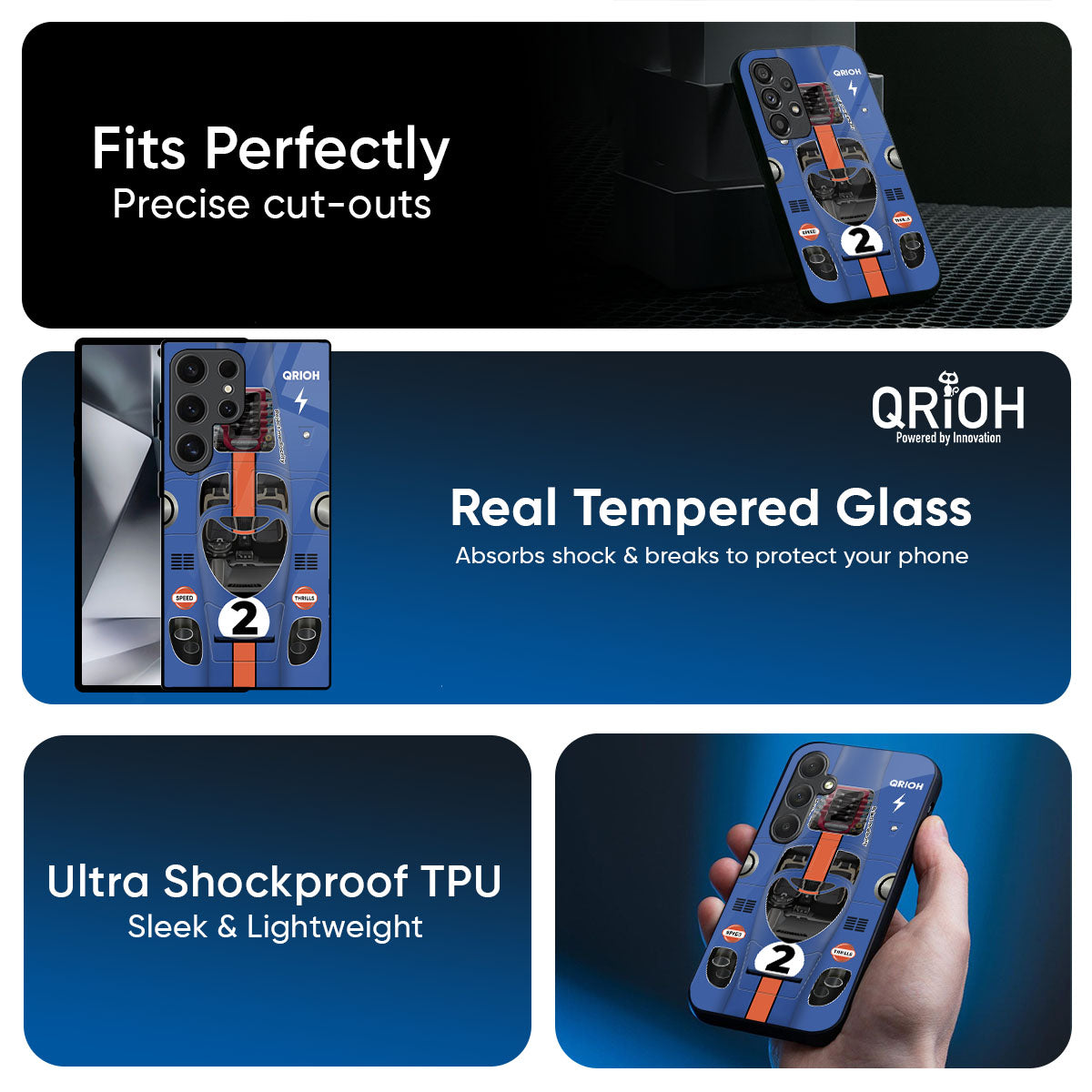 Car Adiction Glass Case for Samsung Galaxy M56 5G