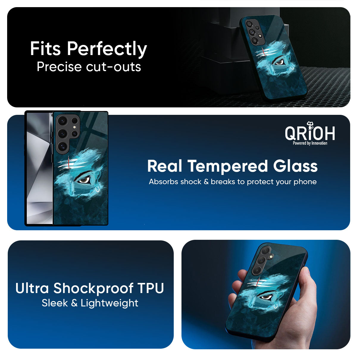 Power Of Trinetra Glass Case For Samsung Galaxy A37 5G