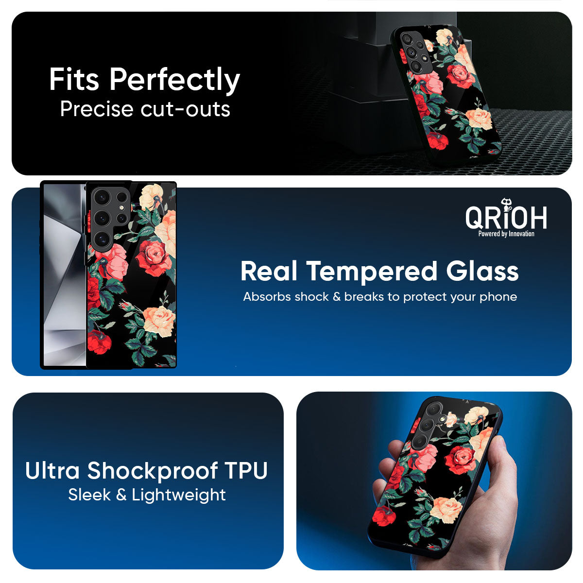 Floral Bunch Glass Case For Samsung Galaxy M56 5G