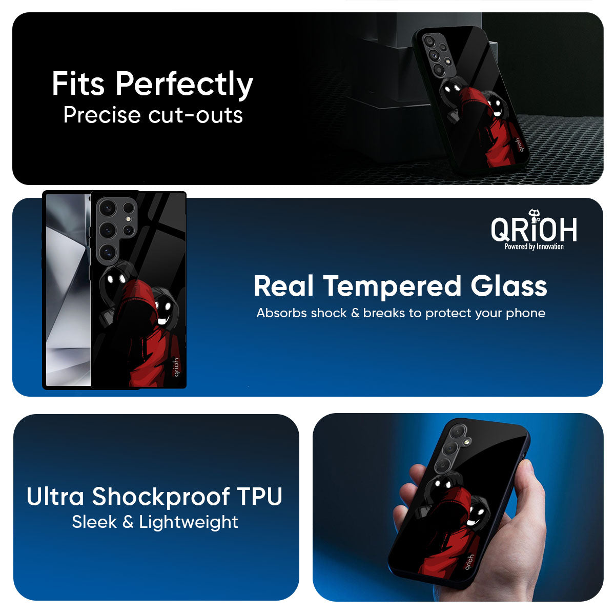 Shadow Character Glass Case for Samsung Galaxy M56 5G