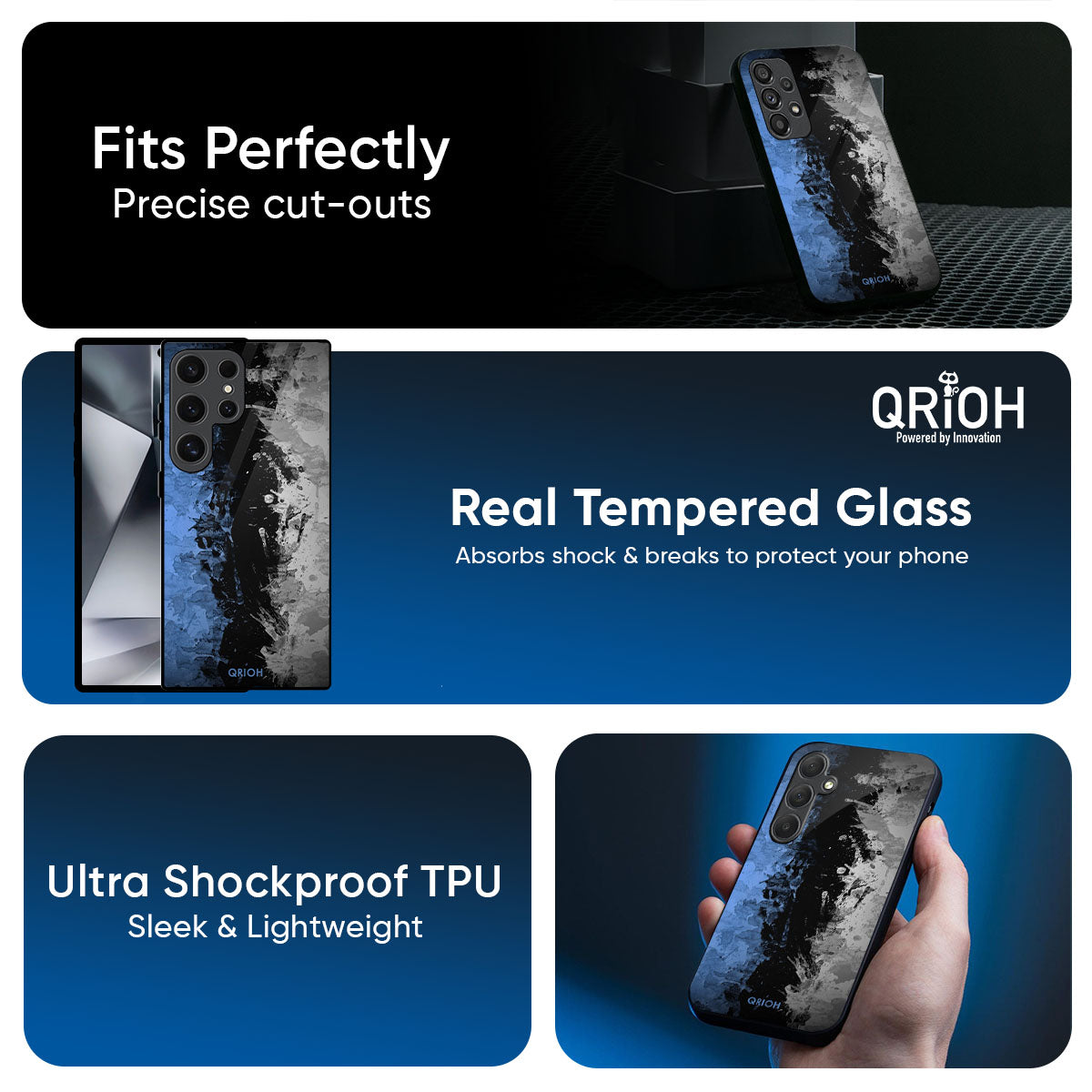 Dark Grunge Glass Case for Samsung Galaxy M56 5G
