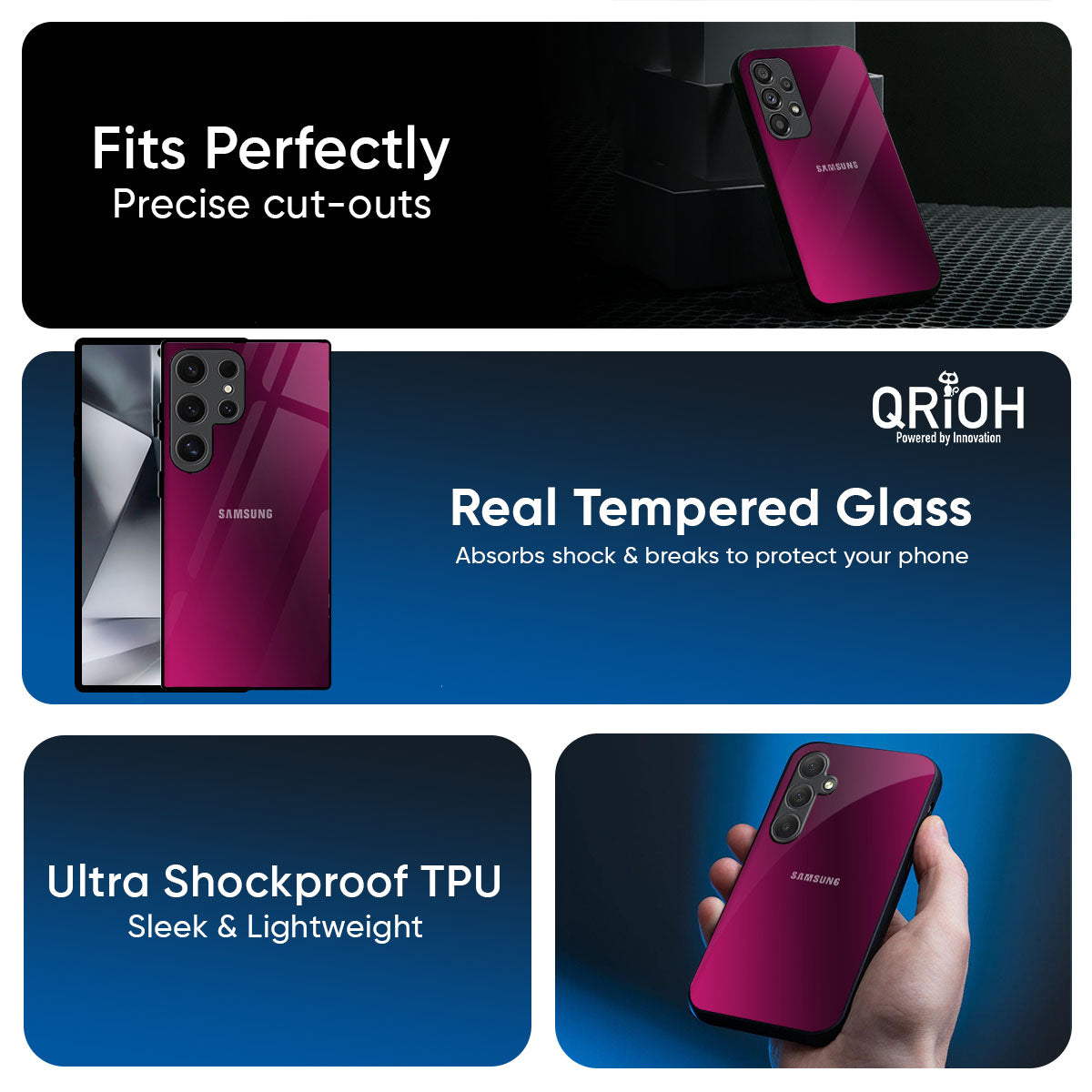 Pink Burst Glass Case for Samsung Galaxy M56 5G