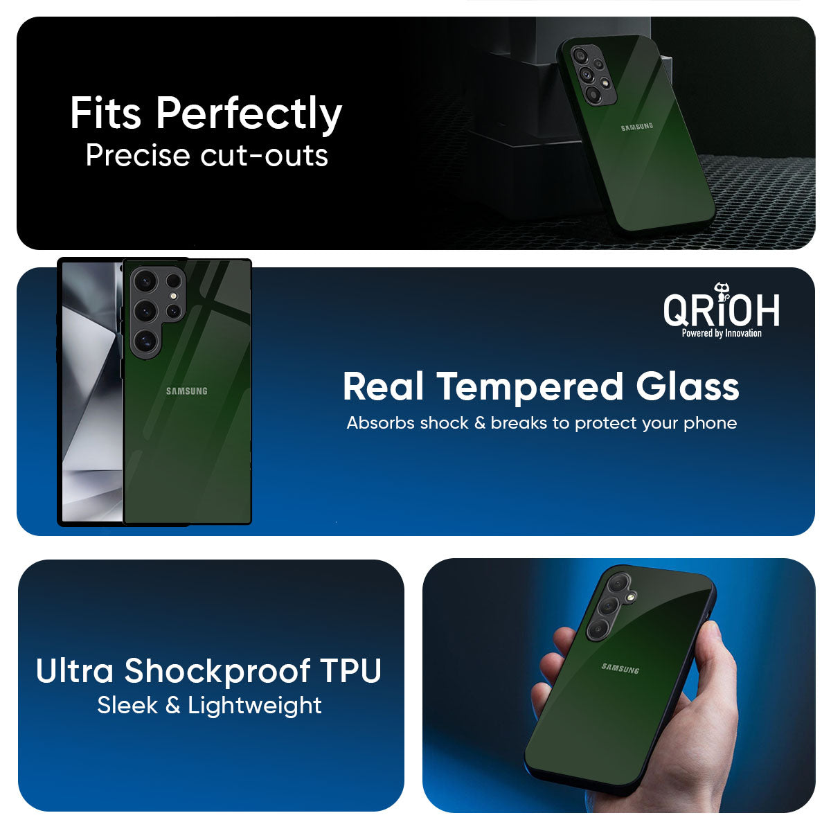 Deep Forest Glass Case for Samsung Galaxy A57 5G