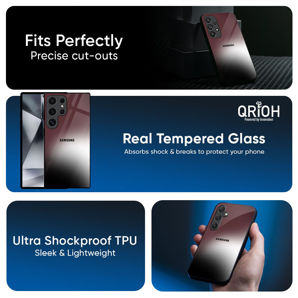 Soft Blur Glass Case for Samsung Galaxy M56 5G