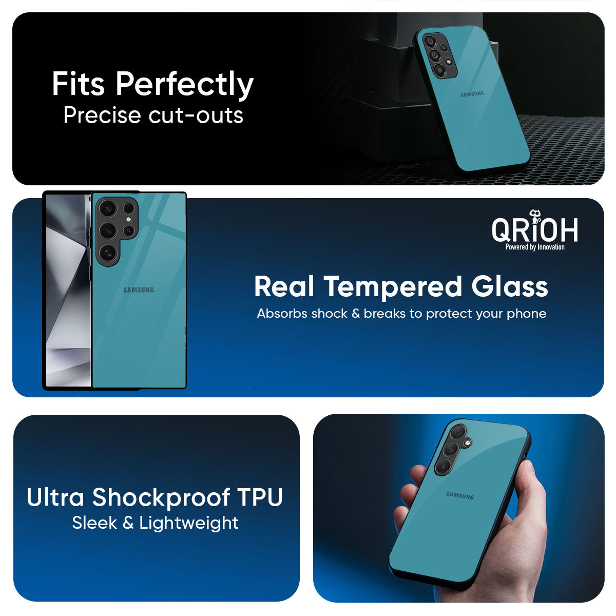 Oceanic Turquiose Glass Case for Samsung Galaxy M56 5G