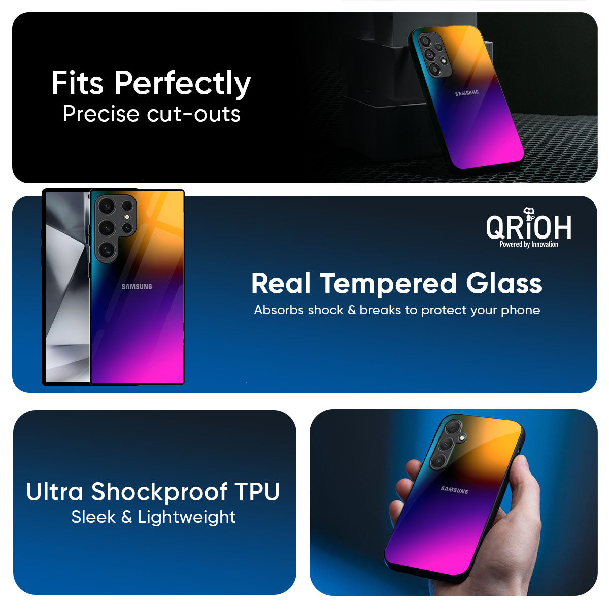 Prism Color Glass Case for Samsung Galaxy M56 5G