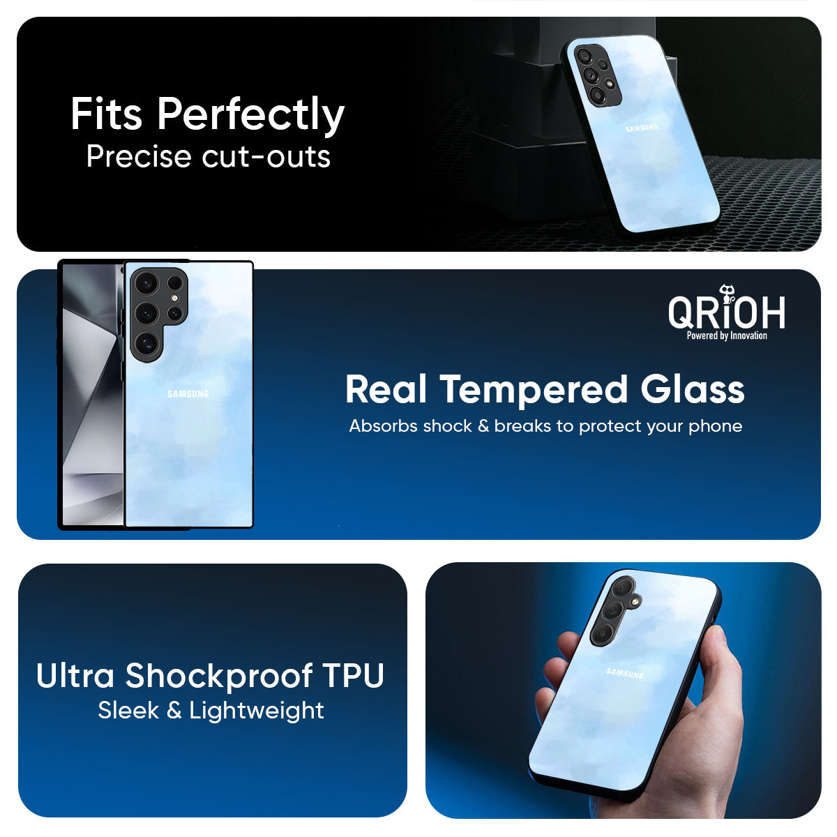 Bright Sky Glass Case for Samsung Galaxy M56 5G
