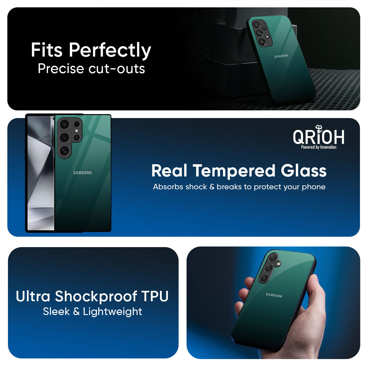 Palm Green Glass Case For Samsung Galaxy A57 5G