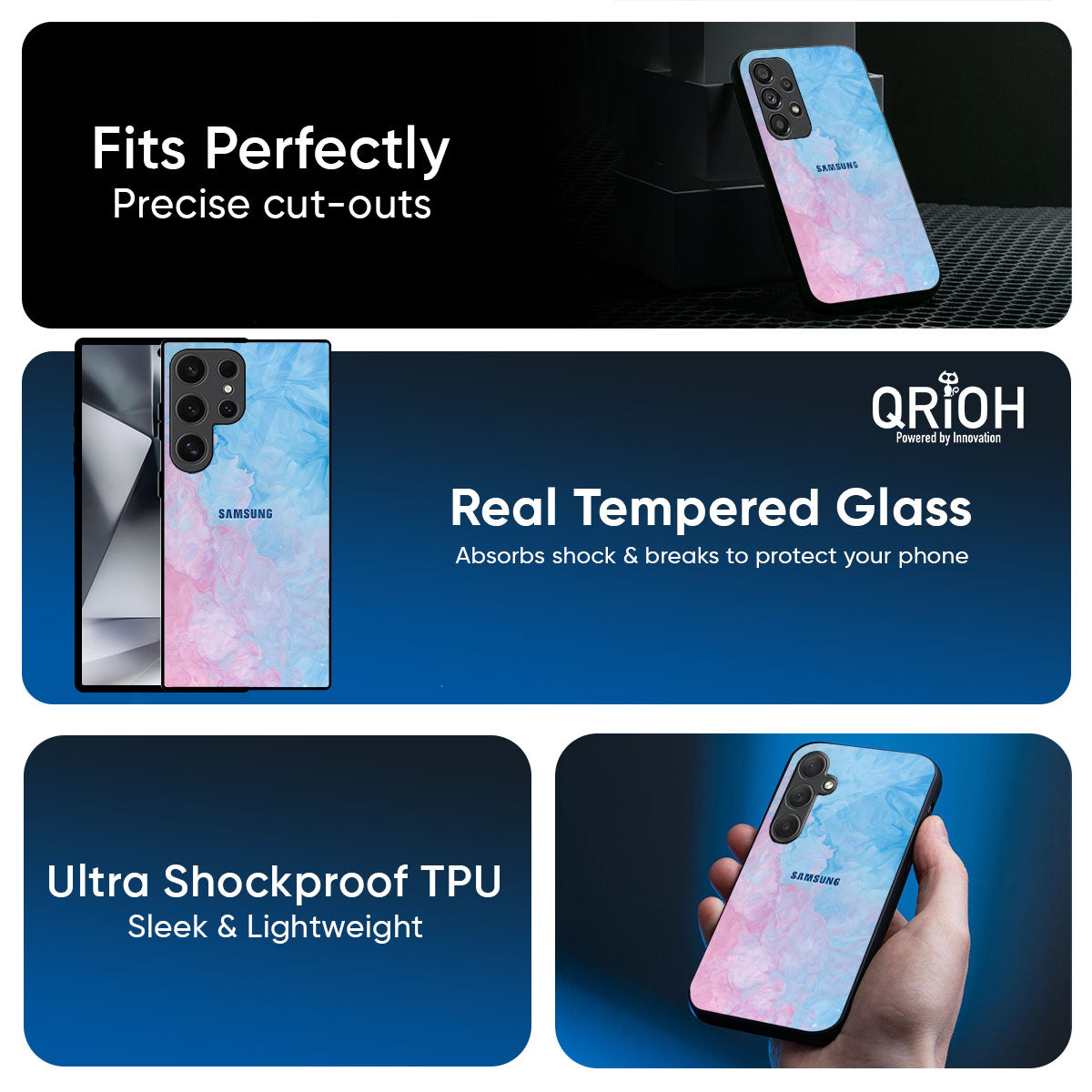 Mixed Watercolor Glass Case for Samsung Galaxy A57 5G